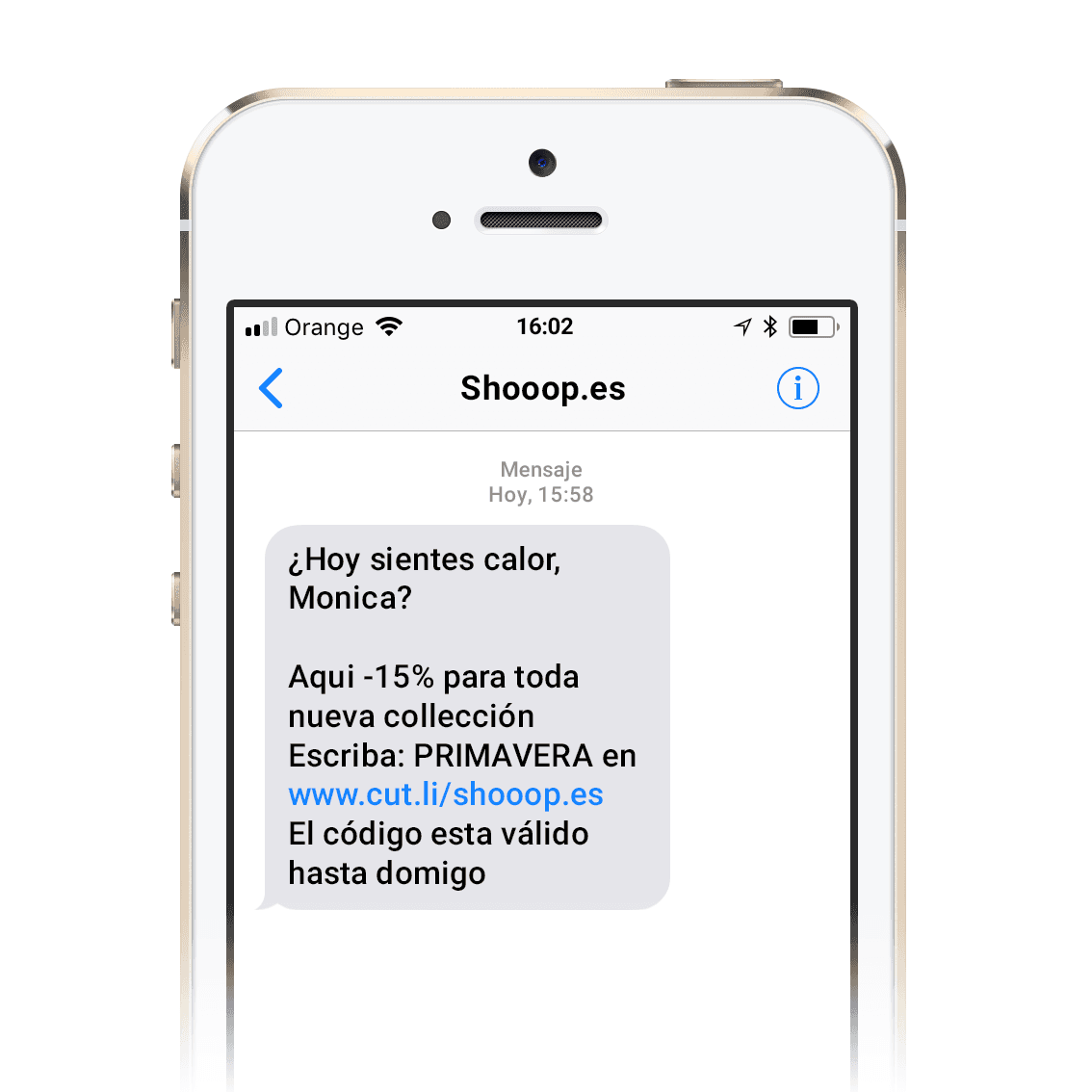 Contenido de los SMS: valores únicos y códigos de descuento