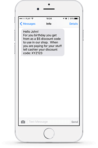 Example of Birthday SMS