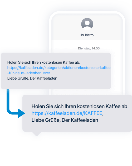 SMS mit verkürztem Link in der eigenen Domain