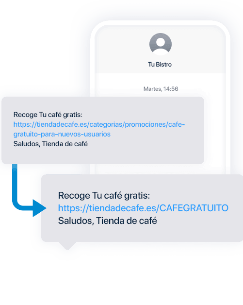 SMS con enlace acortado en tu propio dominio